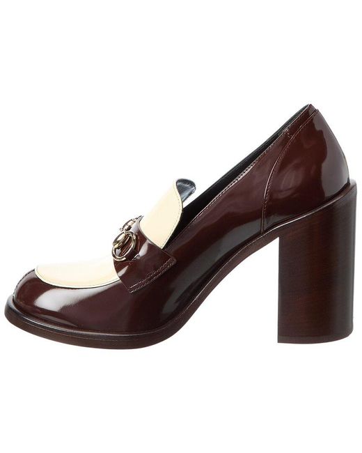 Gucci Brown Horsebit Leather Pump