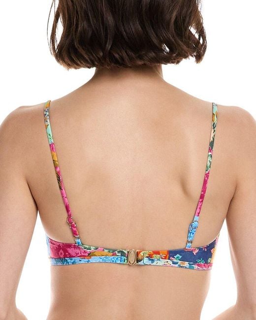 Monte and Lou Pink Crop Bralette Bikini Top