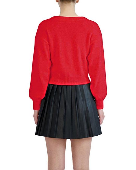 BCBGeneration Red Button-Down Sweater