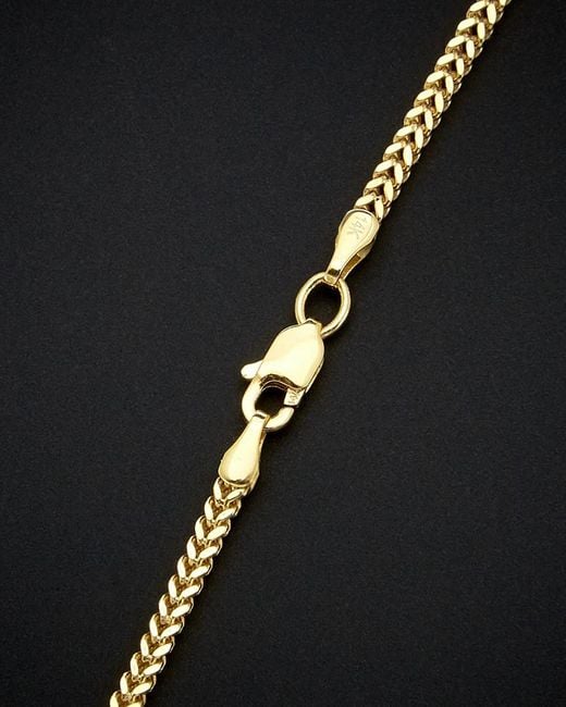 Italian Gold Black 14k Franco Link Necklace