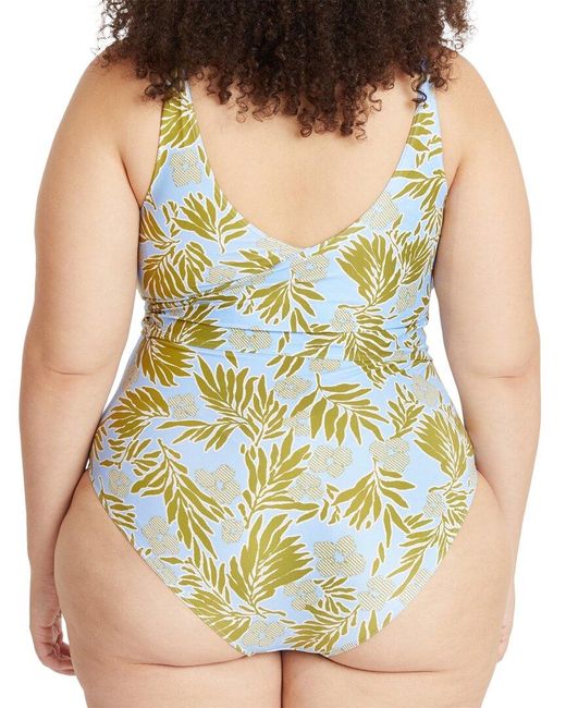 Tanya Taylor Green Kelly Wrap One-piece