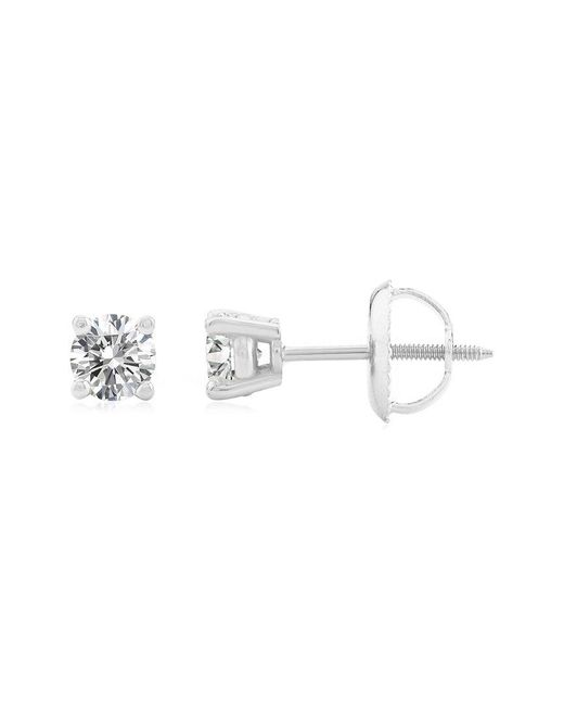 MaxColor White Solitaire 0.50 Ct. Tw. Lab-Grown Diamond 18K Earrings