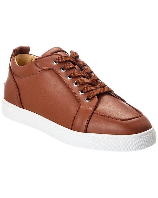Christian Louboutin Brown Rantulow Leather Sneaker for men