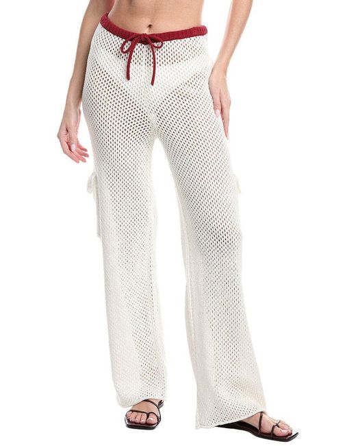 WeWoreWhat White Crochet Cargo Pant