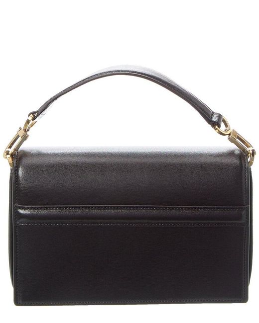 Totême  Black T Flap Mini Leather Shoulder Bag