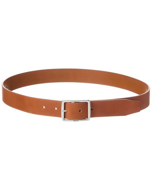 BOSS Rudolf Leather Belt in Brown for Men | Lyst