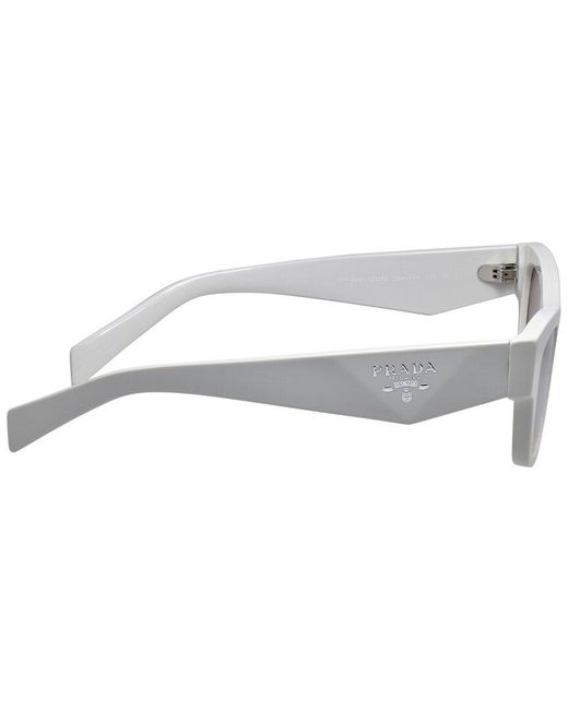 Prada White Prb09S 52Mm Sunglasses