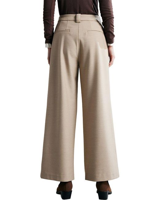 Adele Berto Natural Wool-Blend Pant