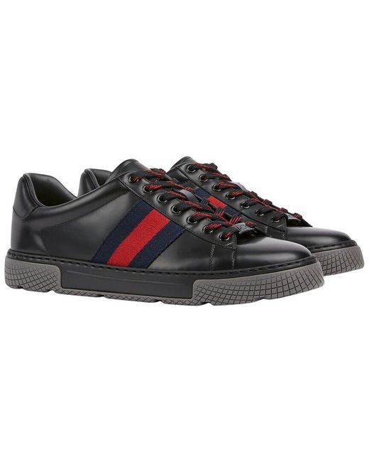 Gucci Black Leather Sneaker for men