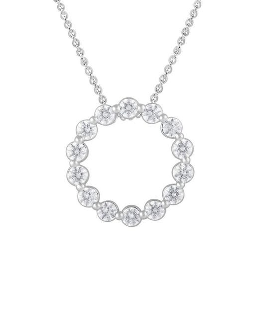 Lab Grown Diamonds Metallic 14k 2.00 Ct. Tw. Lab Grown Diamond Pendant