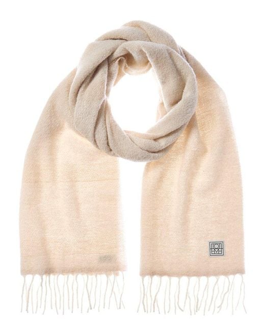 Totême  Natural Dnu Pack Monogram Jacquard Alpaca Scarf
