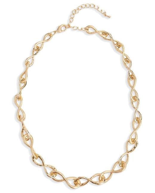 Saachi Metallic Infinity Link Collar Necklace