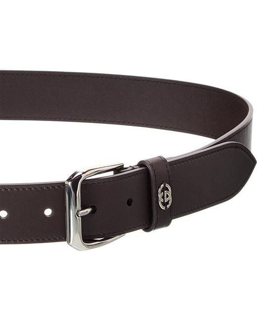 Gucci Brown Interlocking G Leather Belt for men
