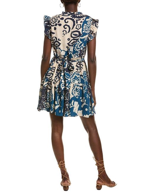Julia Jordan Blue Printed Flex Mini Dress