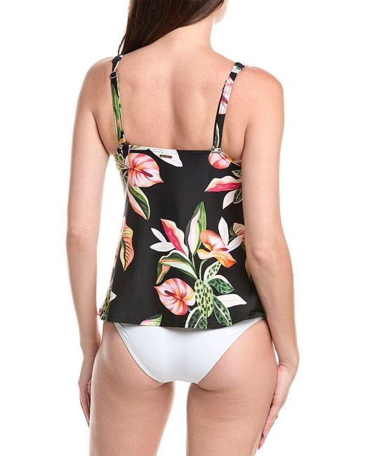 Sea Level Black Sundown Cross Front Swing Singlet Top