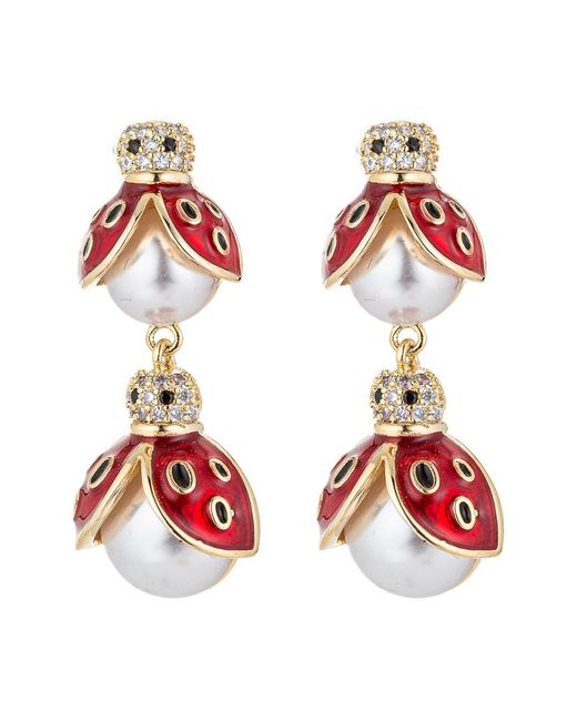 Eye Candy LA Red The Luxe Collection Cz Drop Earrings