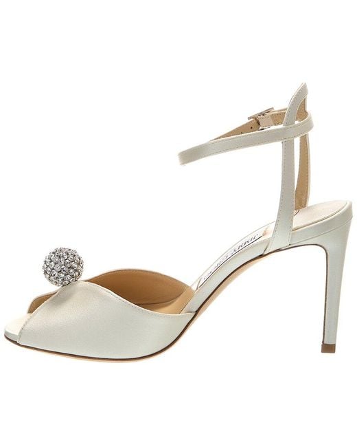 Jimmy Choo Metallic Sacora 85 Satin Sandal