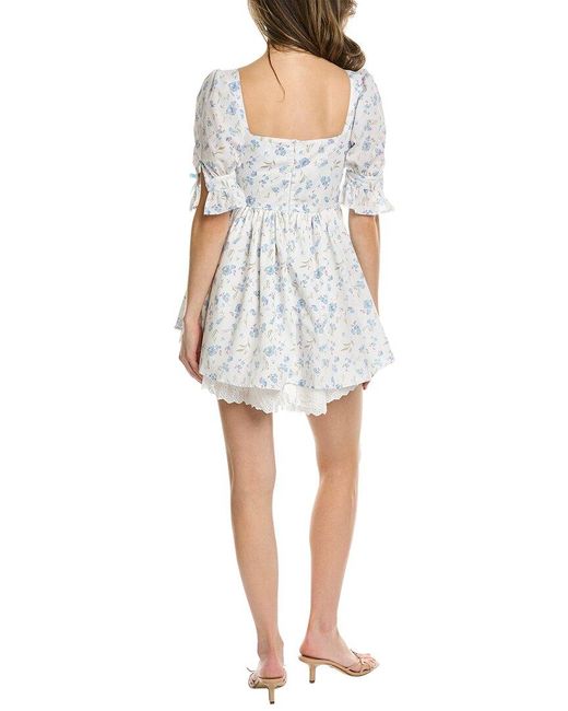 Moonsea Blue Mini A-Line Dress