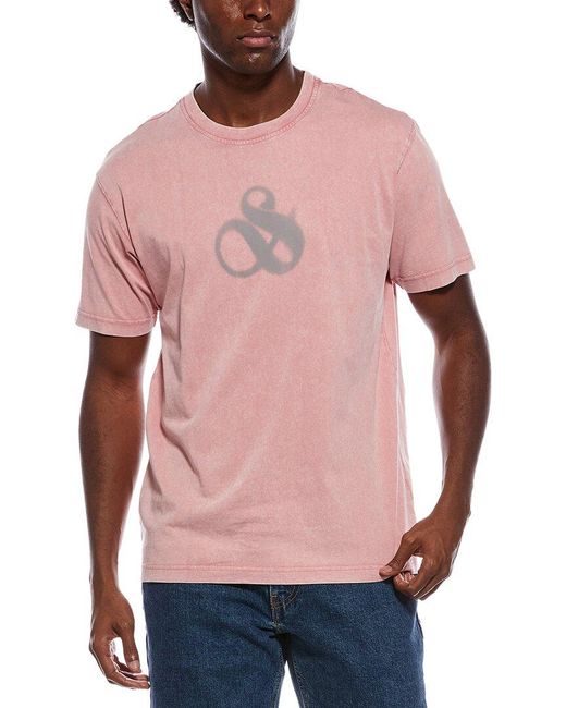 Scotch & Soda Pink Graphic T-Shirt for men