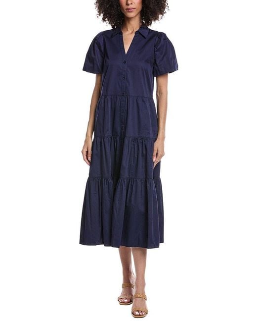 tyler boe Blue Olivia Midi Dress