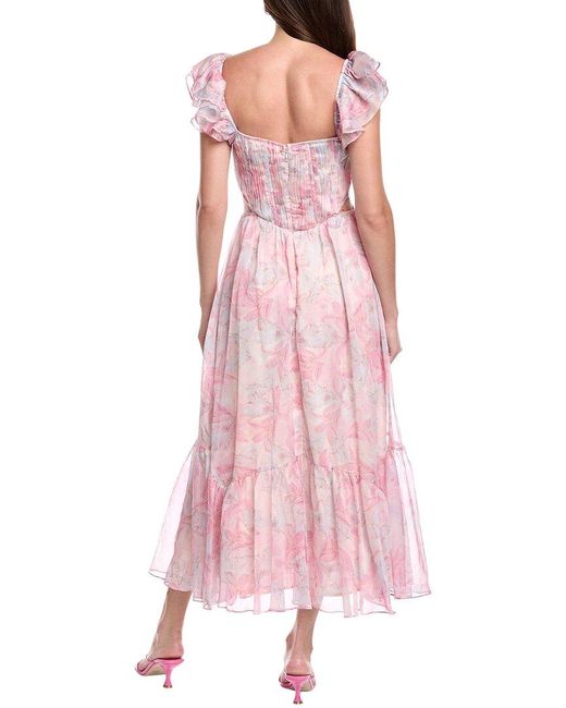 Fate Pink Cutout Maxi Dress