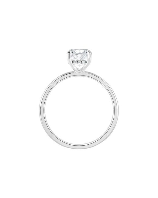 Lab Grown Diamonds White 14K 2.00 Ct. Tw. Lab-Grown Diamond Hidden Halo Engagement Ring