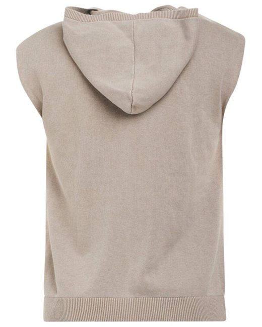 Barefoot Dreams Gray Sunbleached Sleeveless Hoodie for men