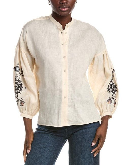 Max Mara Natural Weekend Ilex Embroidered Top