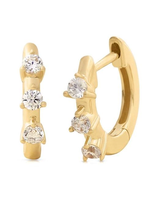 MaxColor Metallic Huggie 0.24 Ct. Tw. Lab-Grown Diamond 14K Earrings