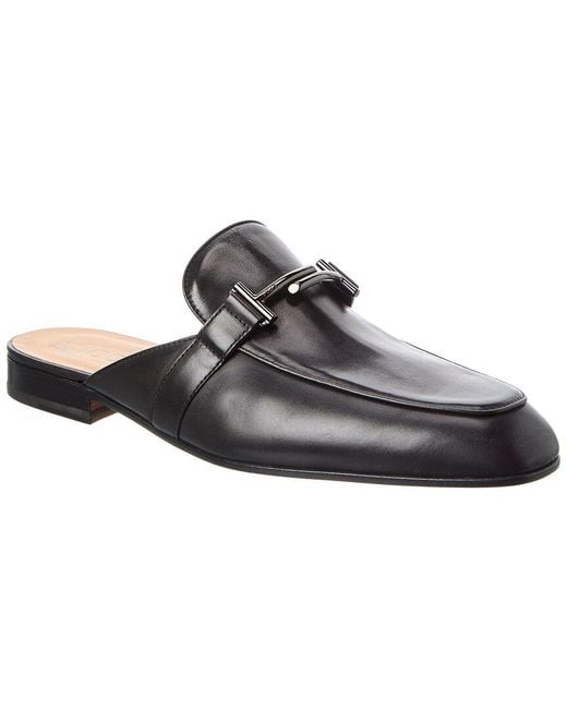 Tod's Black Leather Mule for men