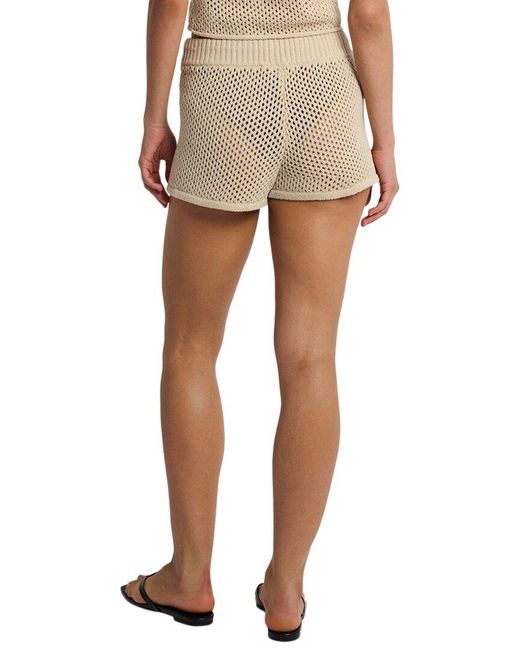 Onia Natural Crochet Knit Micro Short