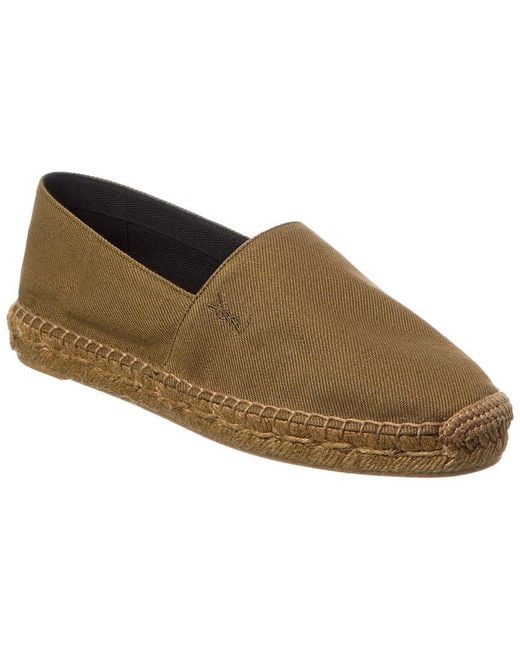 Saint Laurent Brown Gabardine Espadrille