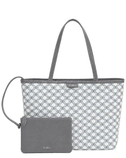 Sam Edelman Gray Felicia Medium Monogram Shopper Tote