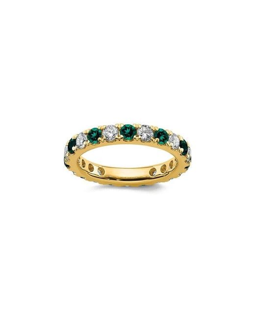 Lab Grown Gemstones White 14K 2.50 Ct. Tw. Lab-Grown Diamond & Lab-Grown Alexandrite Eternity Ring