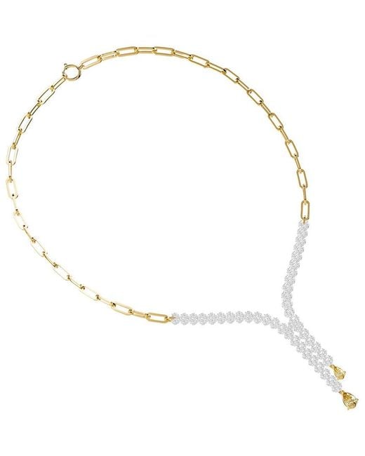 Lab Grown Diamonds White 14K 4.12 Ct. Tw. Lab-Grown Diamond Drop Necklace
