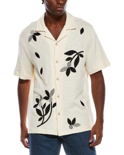 Jason Wu Natural Floral Embroidery Shirt for men