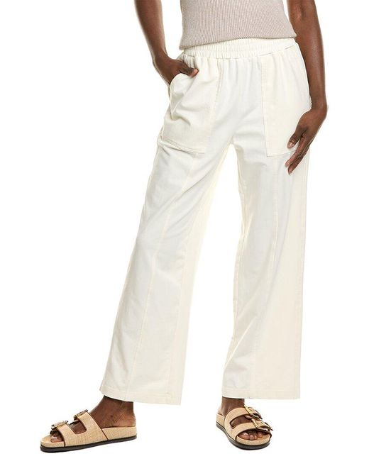 Nanette Lepore White Wide-Leg Seamed Pant