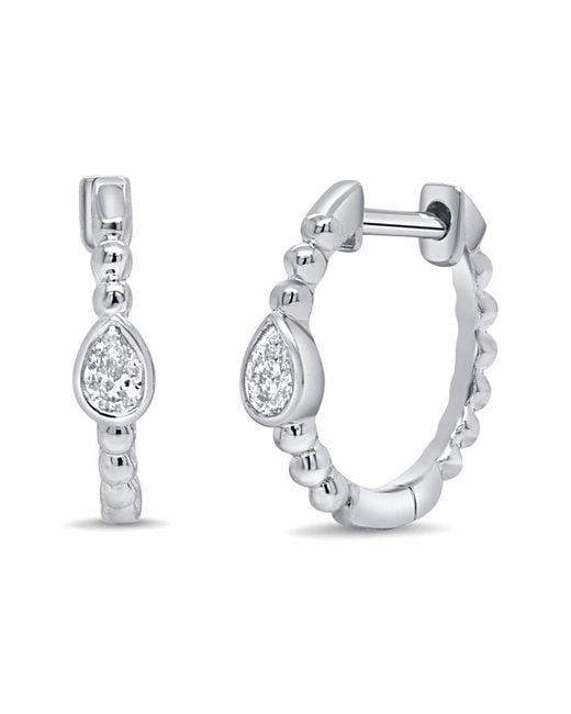 Sabrina Designs Metallic 14K 0.11 Ct. Tw. Diamond Huggie Earrings