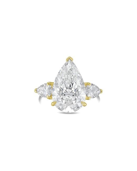 Diana M White Diana M. 14K 8.70 Ct. Tw. Lab-Grown Diamond Three-Stone Ring