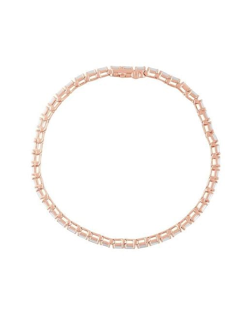 Lab Grown Diamonds White 14K Rose 7.05 Ct. Tw. Lab Grown Diamond Bracelet