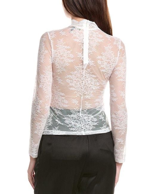 Maje White Lace Top