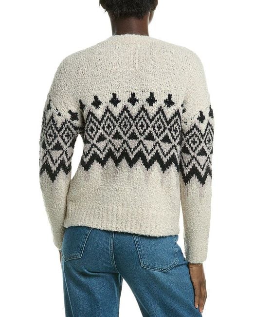 Design History Gray Fair Isle Wool & Alpaca-Blend Sweater