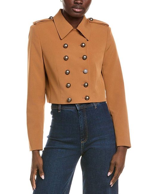 Kenneth Cole Blue Twill Military Jacket