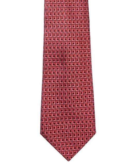 Canali Red Squares Silk Tie for men