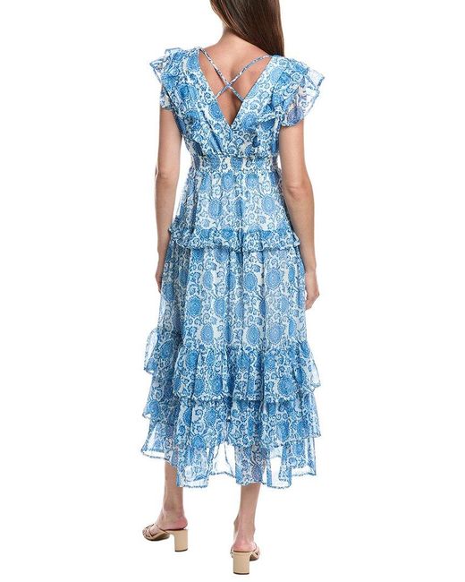LAYERED WITH LOVE Blue Embellished Maxi Dress