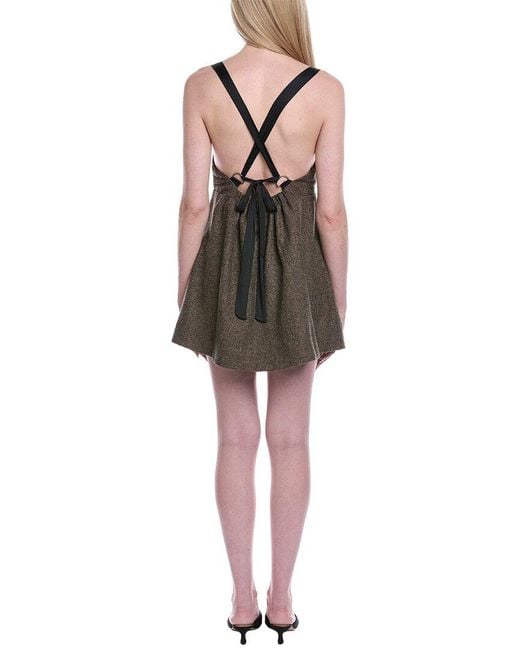 Free People Women's Brown Cyd Wool-Blend Mini Dress
