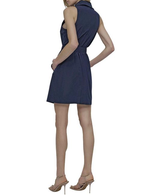 DKNY Blue Fit & Flare Vest Dress
