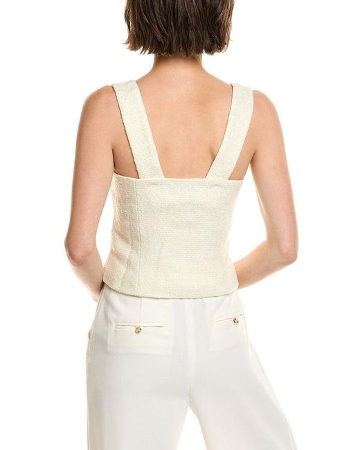 Seraphin White Wool-Blend Top