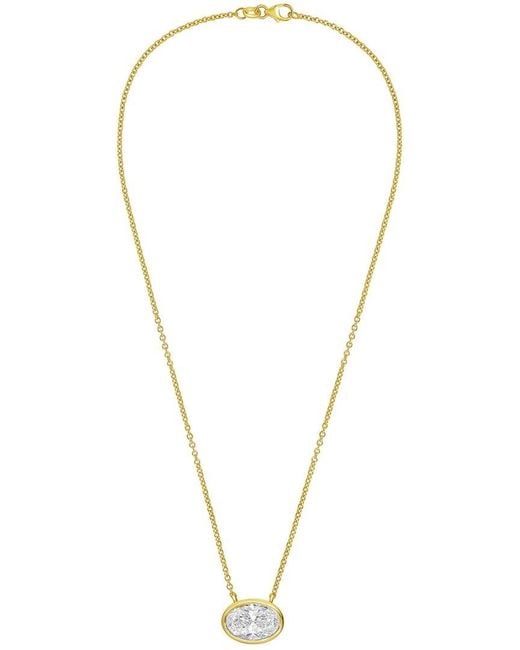 Diana M Metallic Diana M. 14K 8.00 Ct. Tw. Lab-Grown Diamond Pendant Necklace