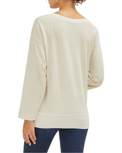Three Dots White Washed Sweater